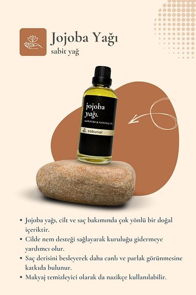 sabunal Jojoba Oil 100 ml - Skin and Hair Compatible Moisturizing Care Oil