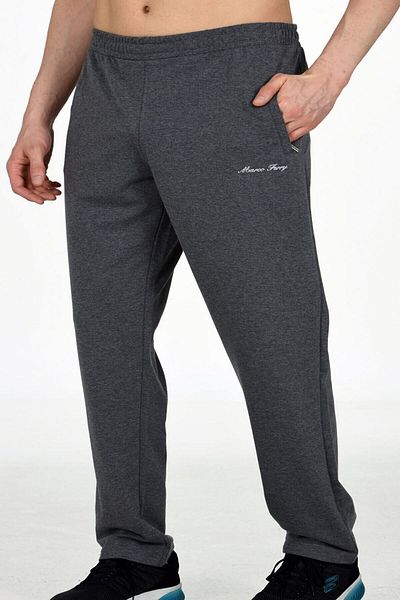 Marco Ferry Men's Anthracite Two Thread Classic Model Pocket Straight Leg Plus Size Sweatpants Edy0032a