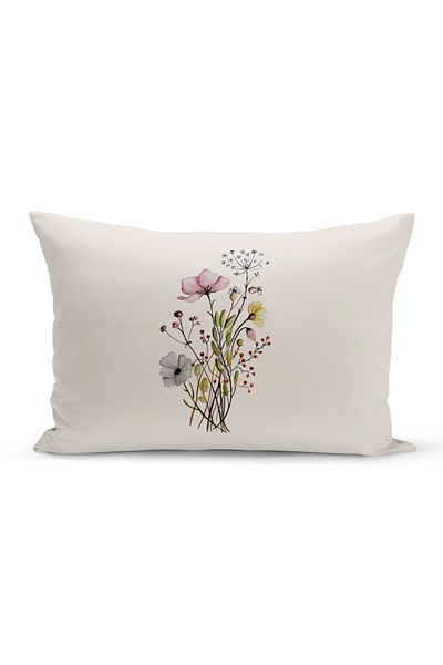Bertille Home Flower Spring Series Double Sided Digital Printed Throw Pillow Cover (Spring)