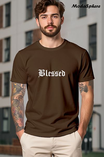 ModaSphere Унисекс тениска с щампа BLESSED