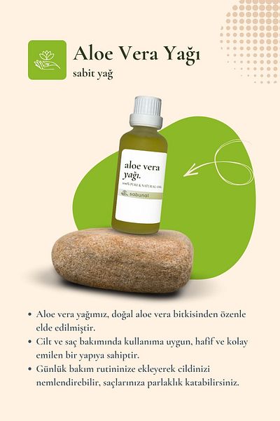 sabunal Aloe Vera Oil 50 ml - Natural Cold Pressed Skin Care Oil