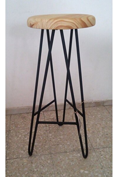 Demirrende 50cm metal ayaklı bar taburesi