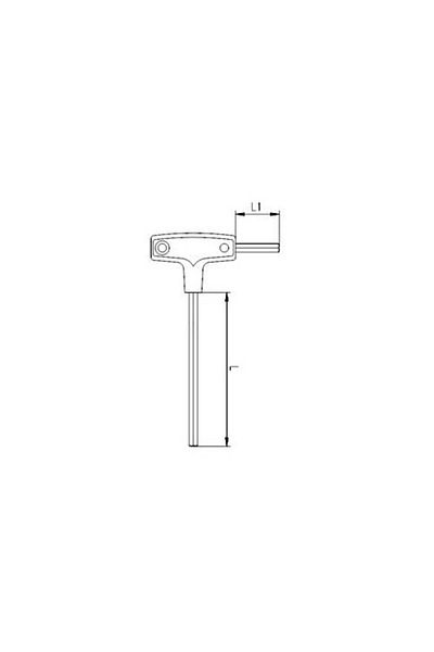 Elta Allen 4922 T Type Wrench - 5mm Under the Corner