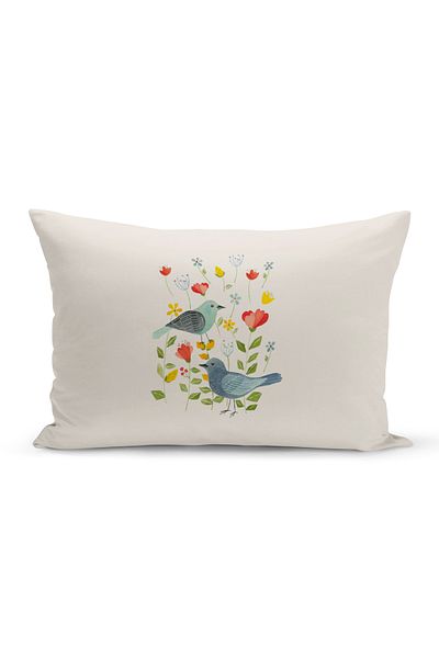 Bertille Home Flower Spring Series Κάλυμμα μαξιλαριού με ψηφιακή εκτύπωση διπλής όψης (Άνοιξη)