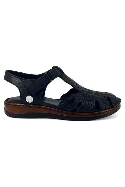 Mammamia 2550 Sandale de zi cu zi pentru femei din piele naturală-negru
