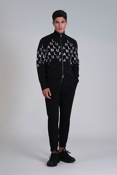 Lufian Eric Slim Fit Black Chino Sports Men's Trousers