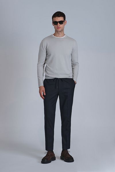 Lufian Glen Men's Slim Fit Navy Blue Chino Pants