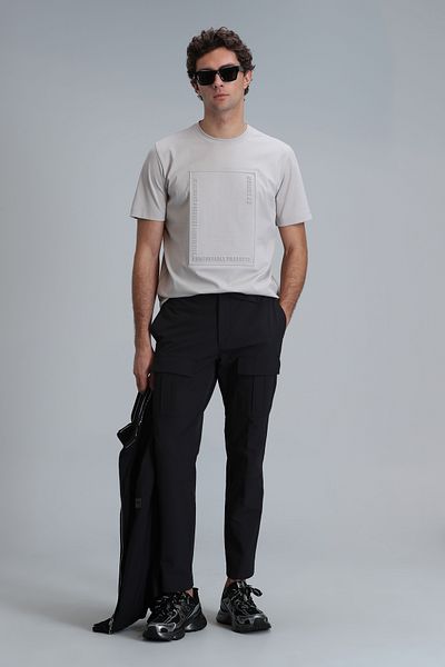 Lufian Mabel Graphic Μοντέρνο T-Shirt - Stone