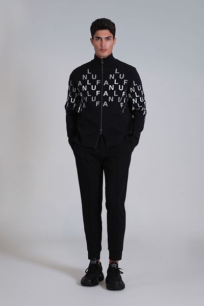 Lufian Eric Slim Fit Black Chino Sports Men's Trousers