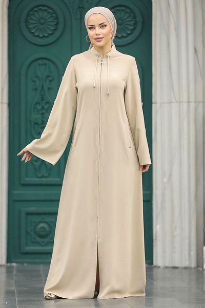Neva Style فيرايز حجاب بيج بسحاب 20030بيج