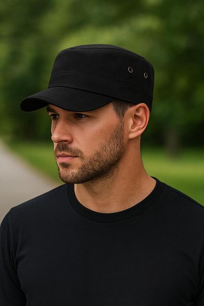 derikem Black Castro Hat Cap Outdoor Castro Cap