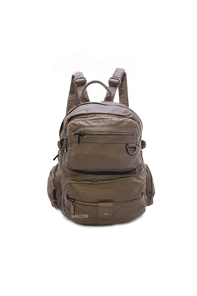 Baginn Y.S.Δερμάτινο γυναικείο σακίδιο πλάτης 35*25 εκ. Vegan Leather Wash Faux Leather Soft Texture Καθημερινή Τσάντα