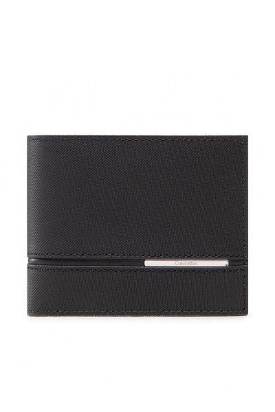 Calvin Klein Portofel barbati Ck Slim Plaque Bifold 5cc W/Coin K50K509638
