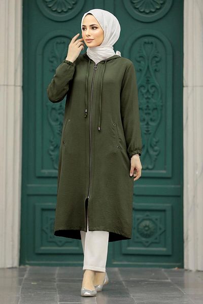 Neva Style قبعة حجاب كاكي بغطاء للرأس 539 هونج كونج
