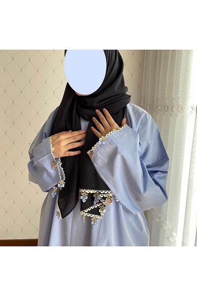 Nimet Abla Butik Hand Embroidered Prayer Robe Suit