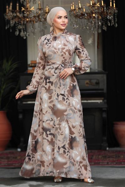 Neva Style فستان حجاب منقوش بالزهور279331v