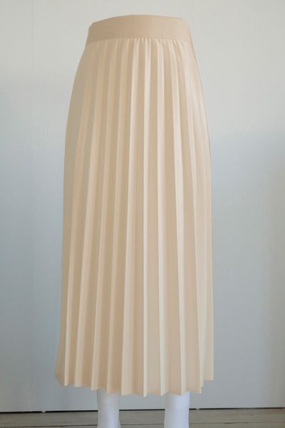 Neva Style - Fusta Hijab Bej plisată 35151bej