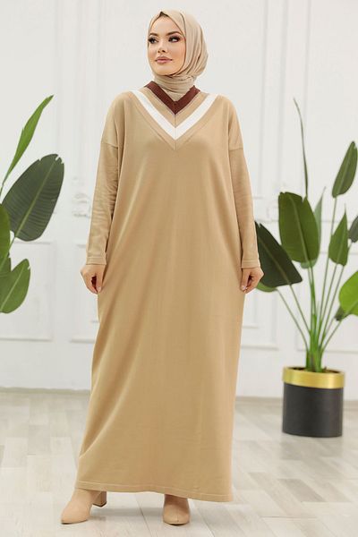 Neva Style - Rochie Biscuit Hijab Mercerized 10149bs