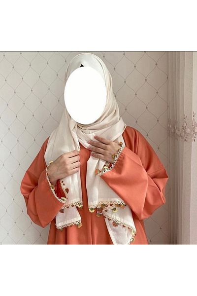 Nimet Abla Butik Hand Embroidered Prayer Robe Suit