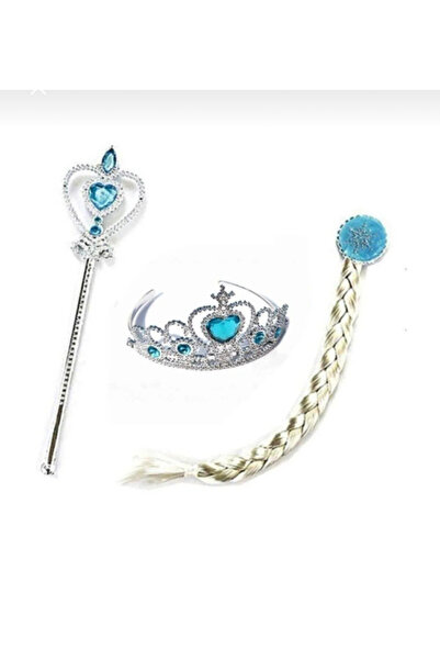 H.H.M ŞENVER TİCARET Elsa Et Bebek ve Elsanın Taçı Saçı Asası Seti