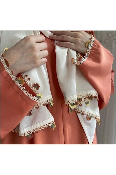 Nimet Abla Butik Hand Embroidered Prayer Robe Suit