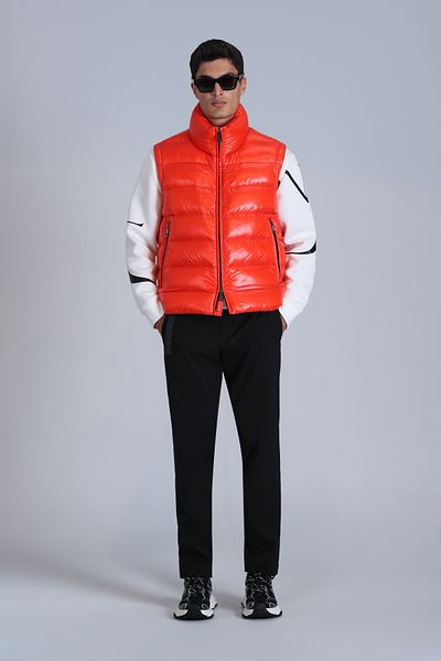 Lufian Peter Kaz Orange Men's Vest - Feather Design