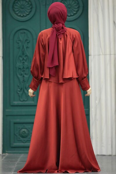 Neva Style Cape Tile Hijab Evening Dress 6051Krmt