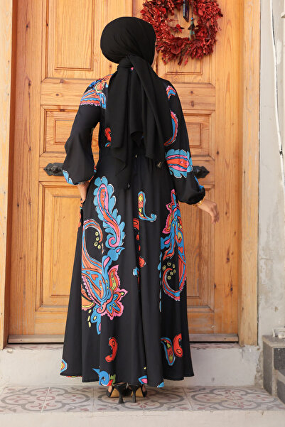 Neva Style Rochie hijab gri cu model 23441s