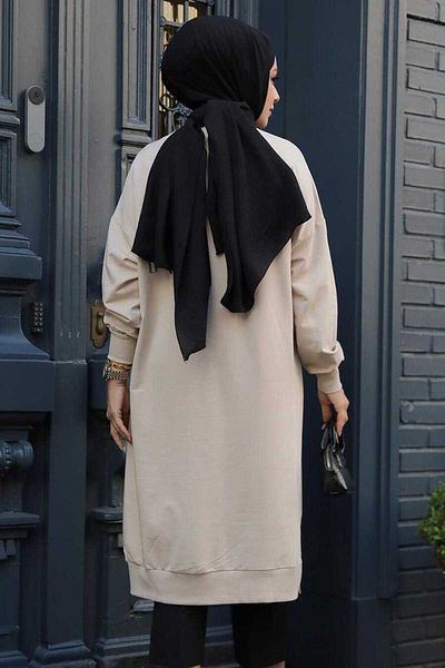 Neva Style تونيك حجاب بيج - موديل 30645BEIGE