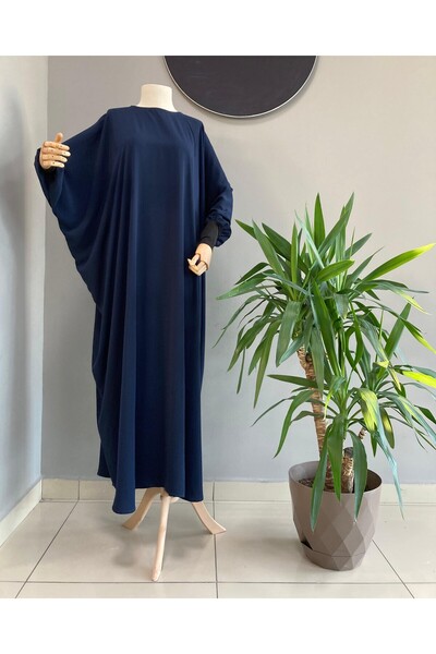 bassell Mısır Medine Ipeği Yarasa Kol Ferace Eslem Elbise