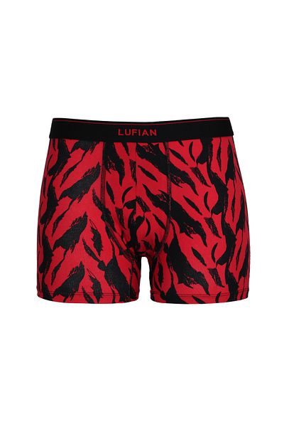 Lufian Men's Red Cotton Boxers - Glass