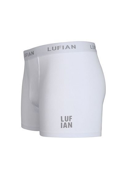 Lufian White Darcy Men's Cotton Boxers
