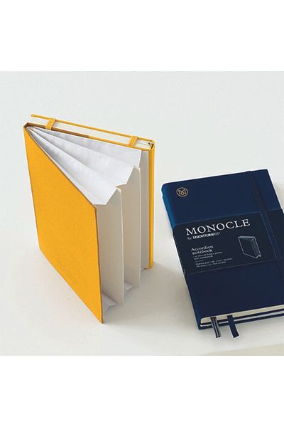 Leuchtturm1917 Monocle Series, Accordion Notebook, Bag Size (B6+), Hard Cover, 181 Pages, Light Gray