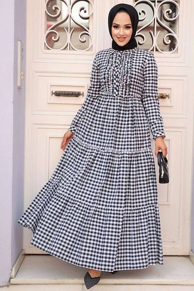 Neva Style Φόρεμα Navy Blue Hijab 2702l