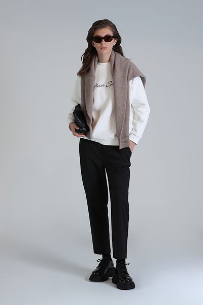 Lufian Women's Black Curry Trousers