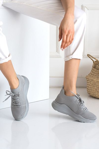 İmerShoes Casual Women's Knitwear Sneaker Lace-Up Socks Bracelet Detailed Sports Shoes 017