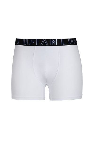 Lufian Men's White Cotton Boxers - Zeg