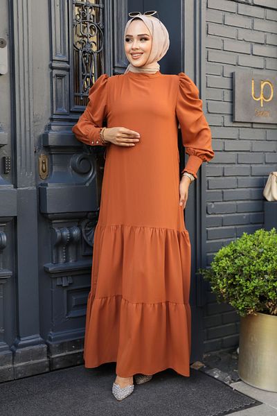 Neva Style Φόρεμα με πτυχωτό μαύρισμα 5883tb