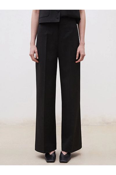 LC Waikiki Soulife black loose fit crepe women's pants