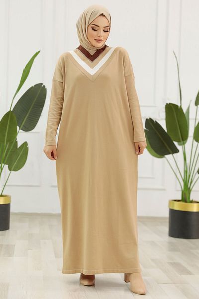 Neva Style - Rochie Biscuit Hijab Mercerized 10149bs