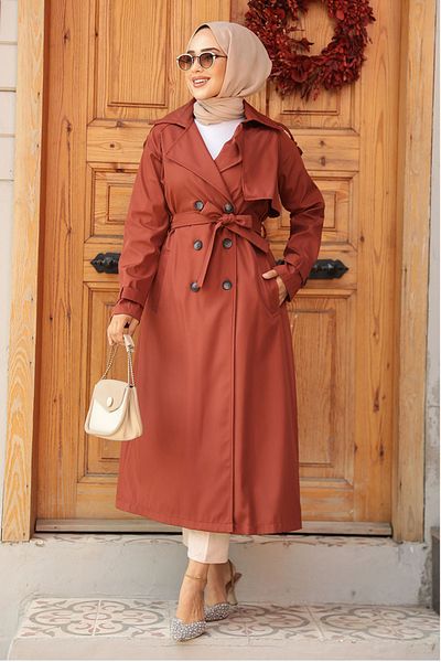 Neva Style Trenci hijab cu nasturi 5949krmt