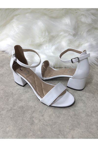 Nstil Daily Women's Shoes Ankle Strap Single Strap Sandals Thick Heeled Evening Dress Open Front 149