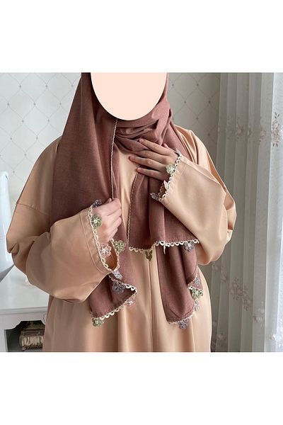 Nimet Abla Butik Hand Embroidered Prayer Robe Suit