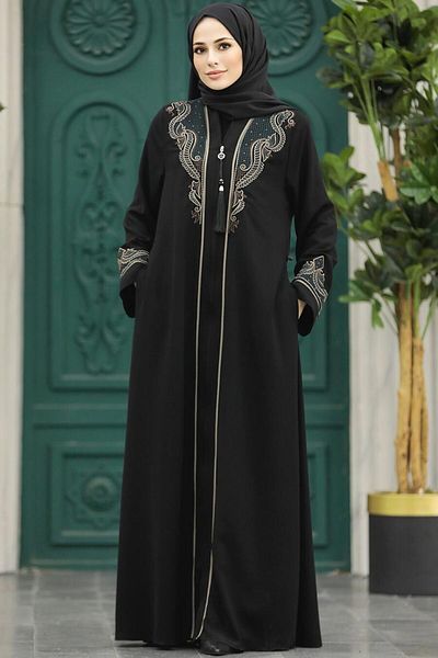 Neva Style Abaya hijab cu fermoar cu model 41565dsn2