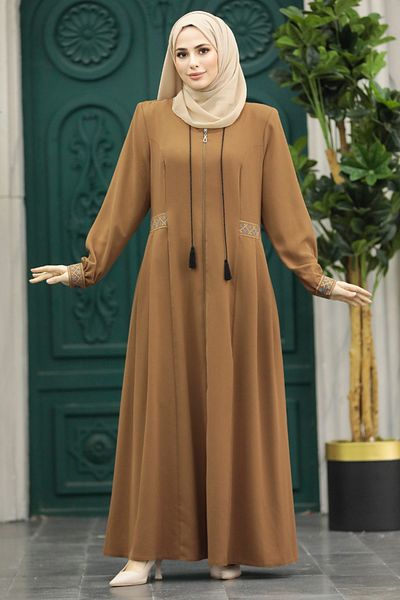 Neva Style حجاب أسمر مع جيوب ربيعة كريب فيراس 619 تيرابايت