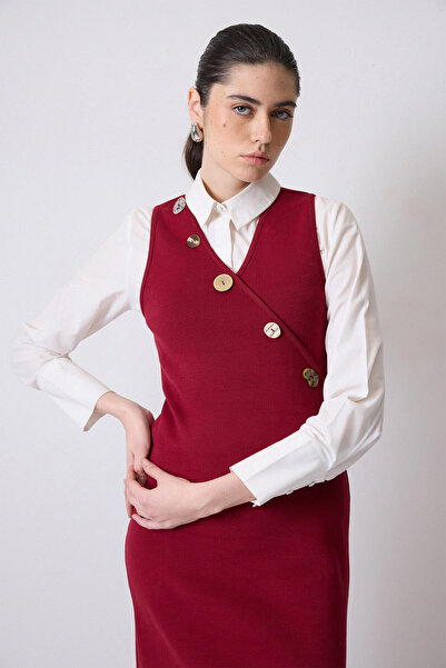 Touché Privé Button Detailled Knitted Gilet