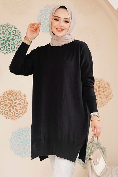 Neva Style سترة حجاب سوداء تونيك 17203s