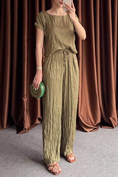 Suziş   Set bluză și pantaloni din țesătură Dirty Woman 4S203