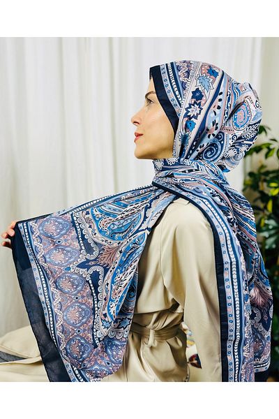 kubbe Premium Round Retro Pattern Soft Cotton Shawl - Capture a Stylish Style with Its Ethnic Pattern