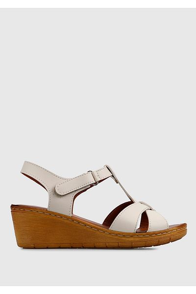 Eclipse Sandale confortabile pentru femei de culoare bej